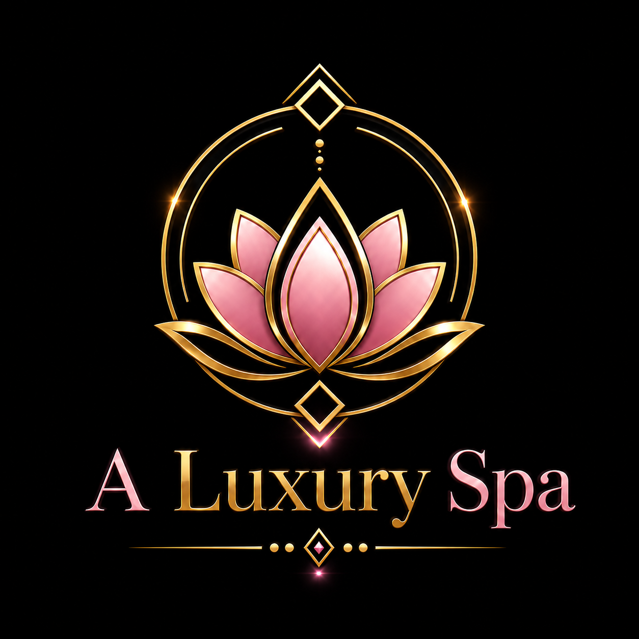 A Luxury Spa Lotus Icon Logo